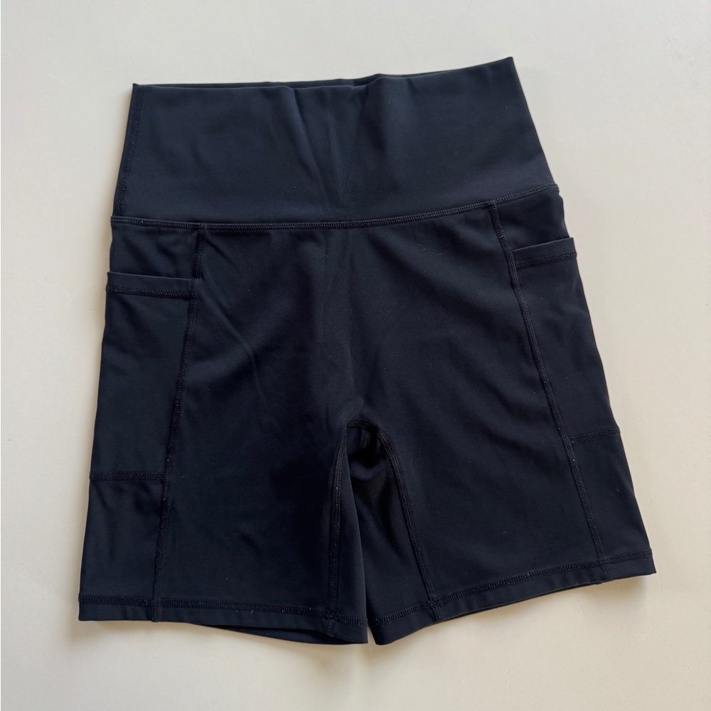 Aerie Offline Black High-Waisted Shorts